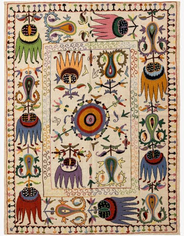 4' 10 x 6' 5 Hand Knotted Marok Kilim Rug