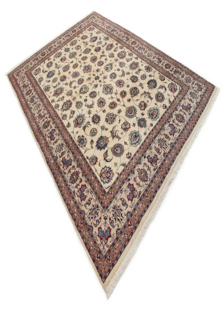 9' 9 x 13' 4 Hand Knotted Mashad Persian Wool Rug