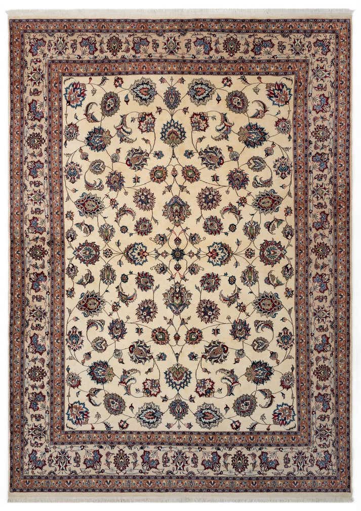 9' 9 x 13' 4 Hand Knotted Mashad Persian Wool Rug