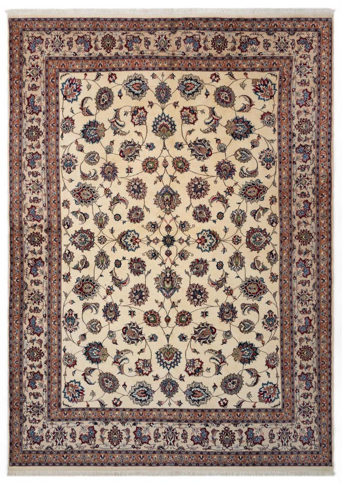 Detail image of 9' 9 x 13' 4 Hand Knotted Mashad Persian Wool Rug