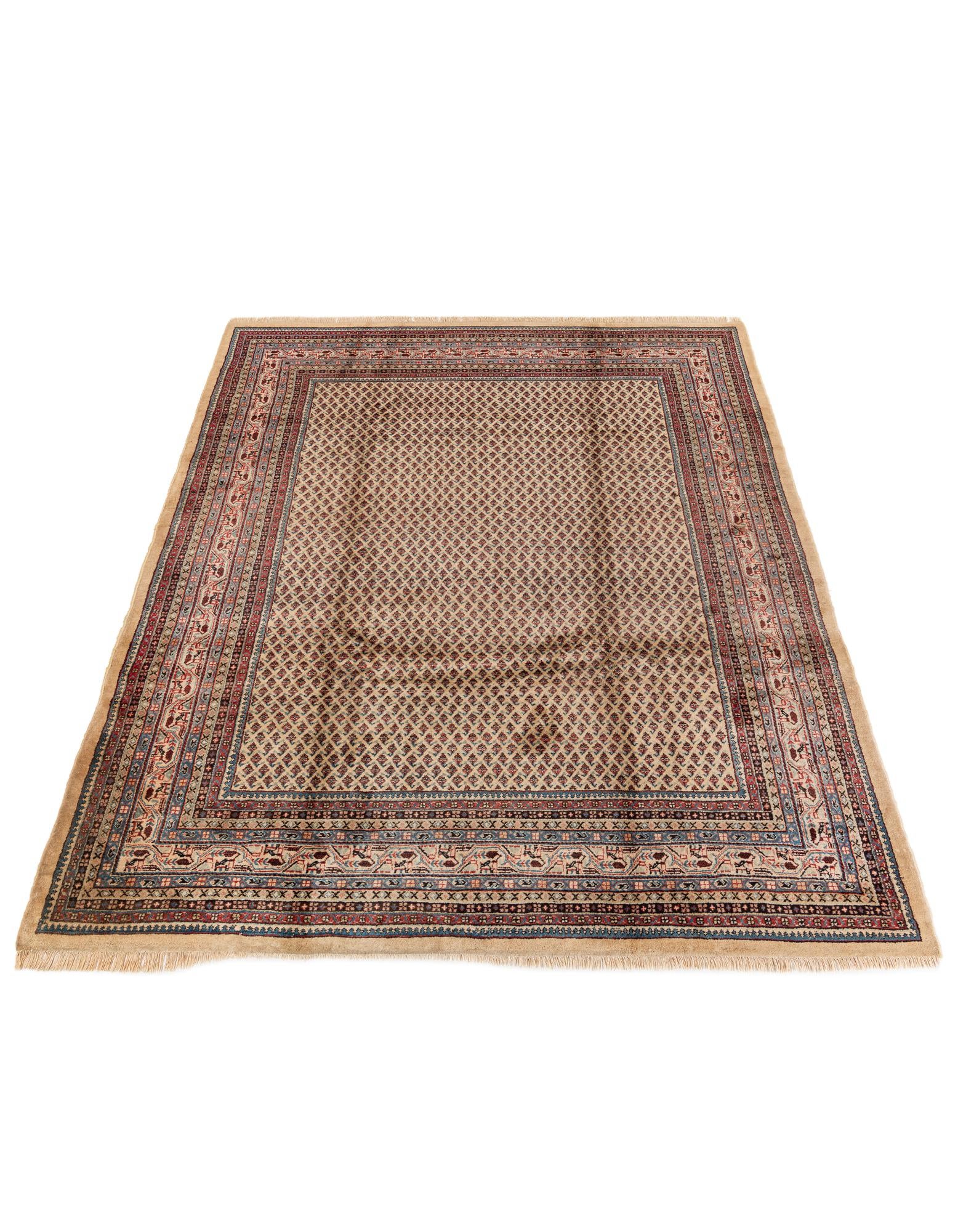 7' 5 x 10' 8 Hand Knotted Mir Wool Rug