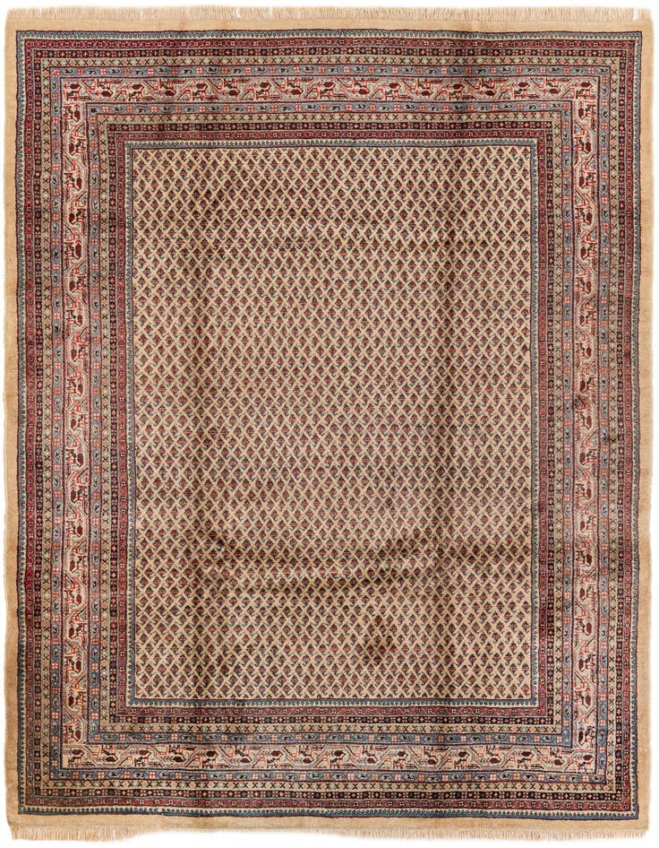 Detail image of 7' 5 x 10' 8 Hand Knotted Mir Wool Rug