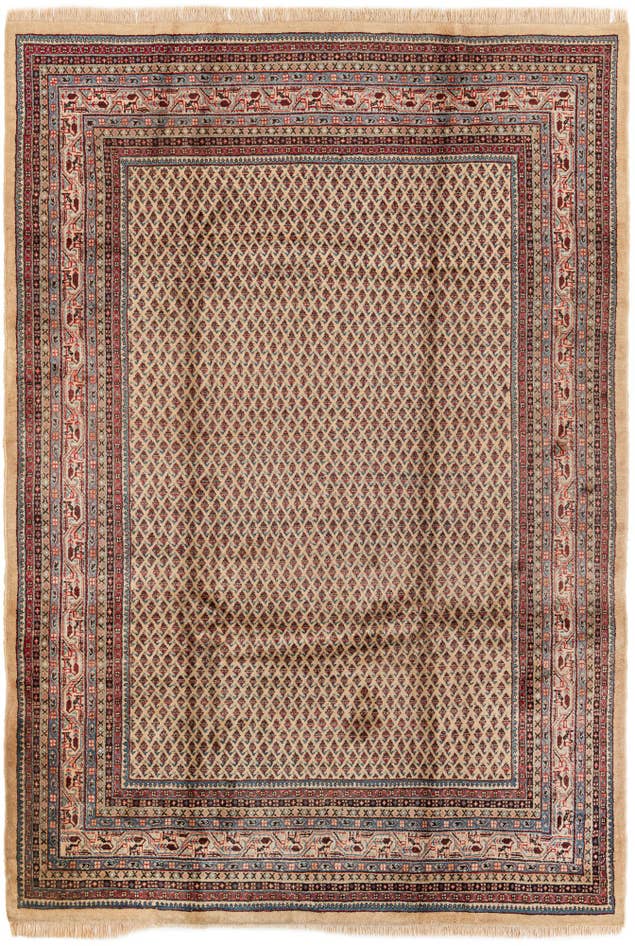Detail image of 7' 5 x 10' 8 Hand Knotted Mir Wool Rug