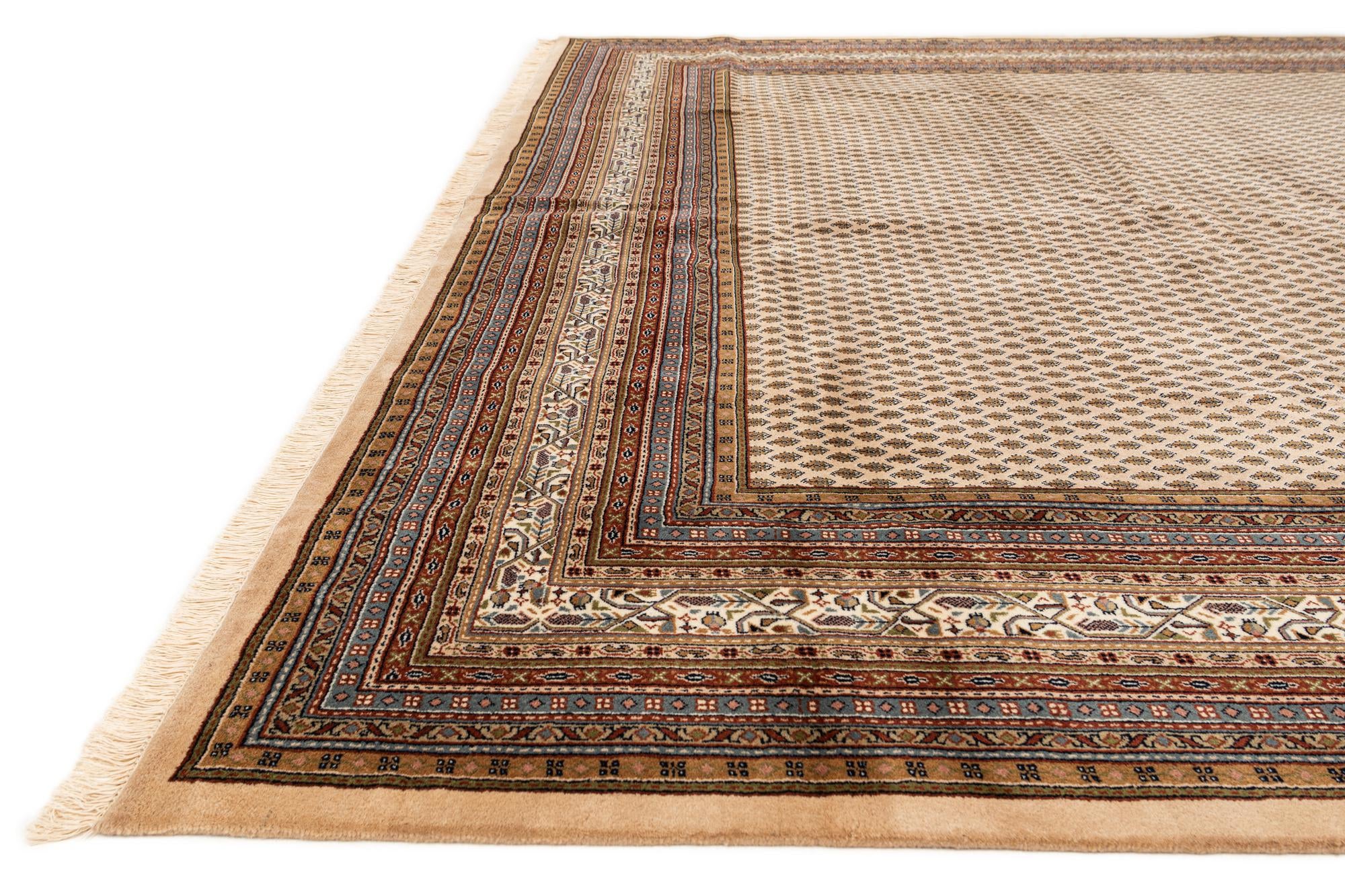 9' 11 x 13' 1 Hand Knotted Mir Oriental Wool Rug