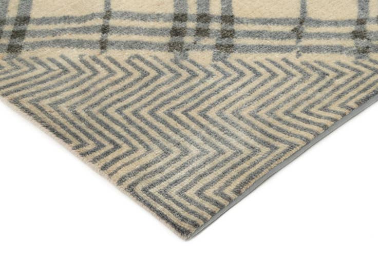 Detail image of 8' 1 x 9' 11 Hand Knotted Modern Manshu Wool Rug