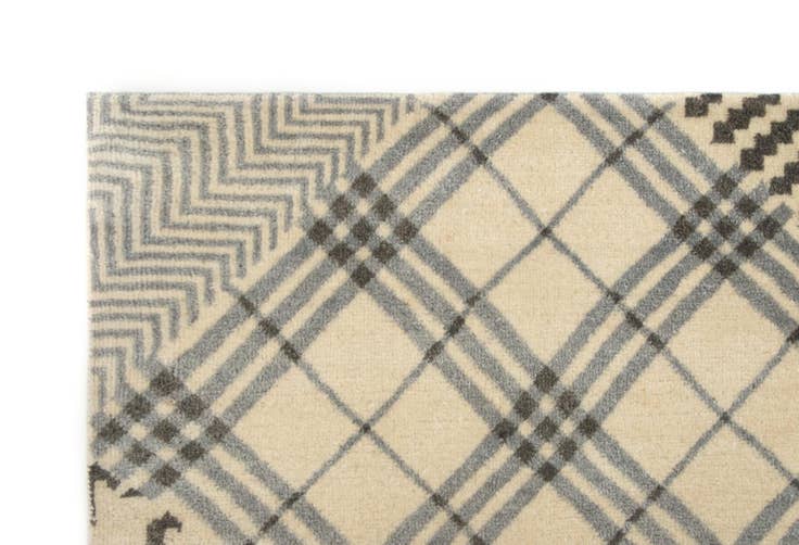 Detail image of 8' 1 x 9' 11 Hand Knotted Modern Manshu Wool Rug