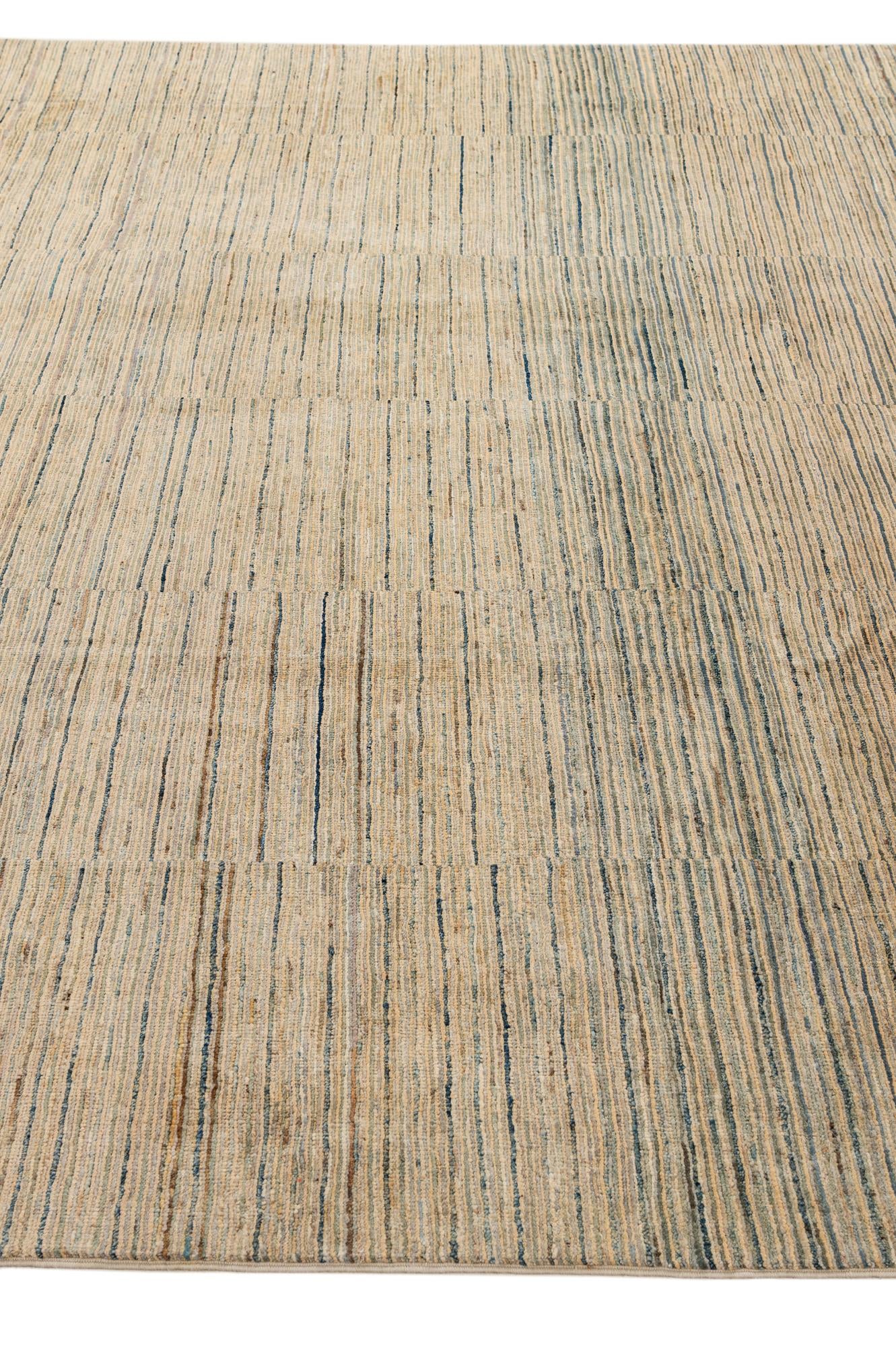 8' 7 x 11' 2 Hand Knotted Modern Ziegler Wool Rug
