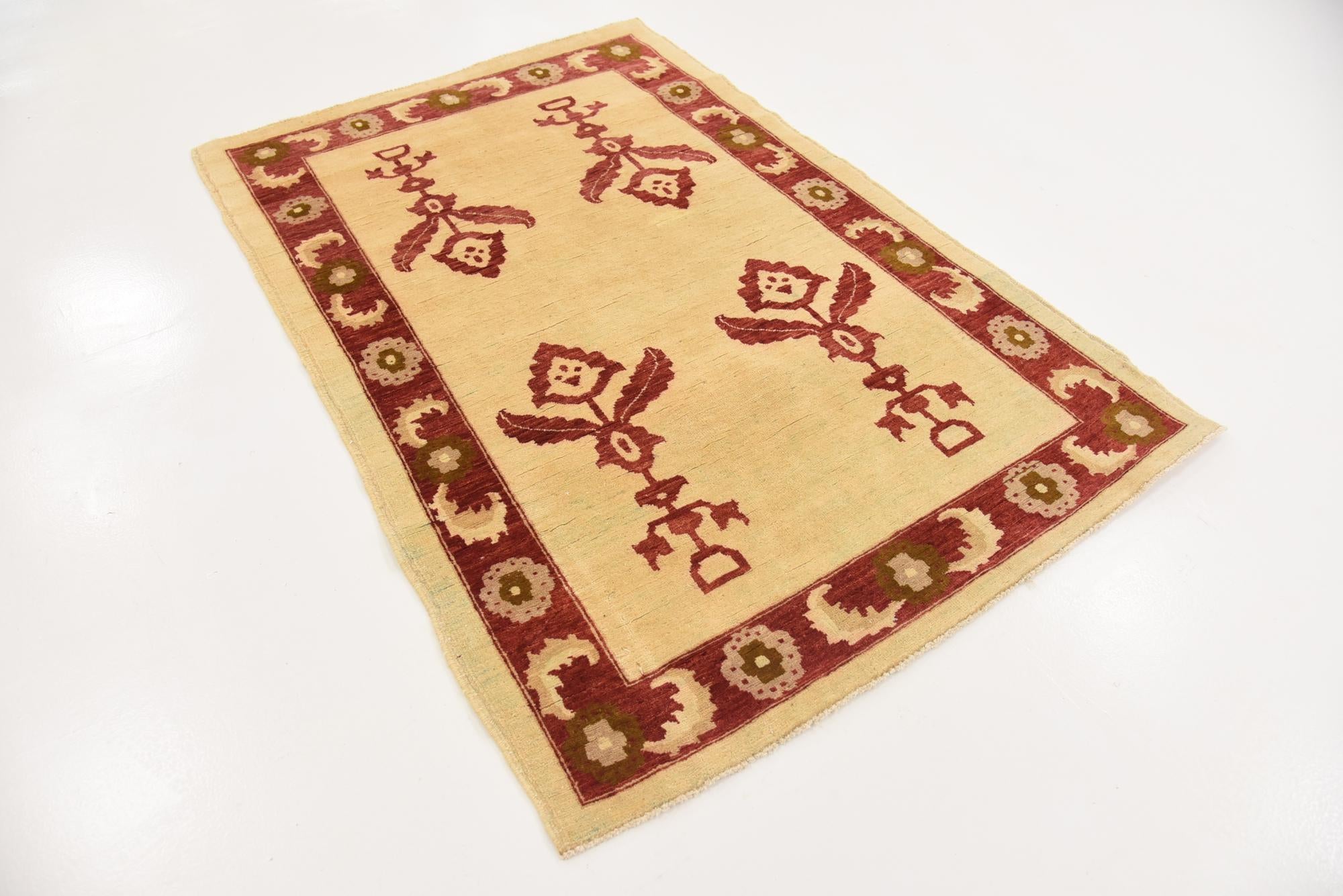 3' 10 x 5' 9 Hand Knotted Modern Ziegler Oriental Rug