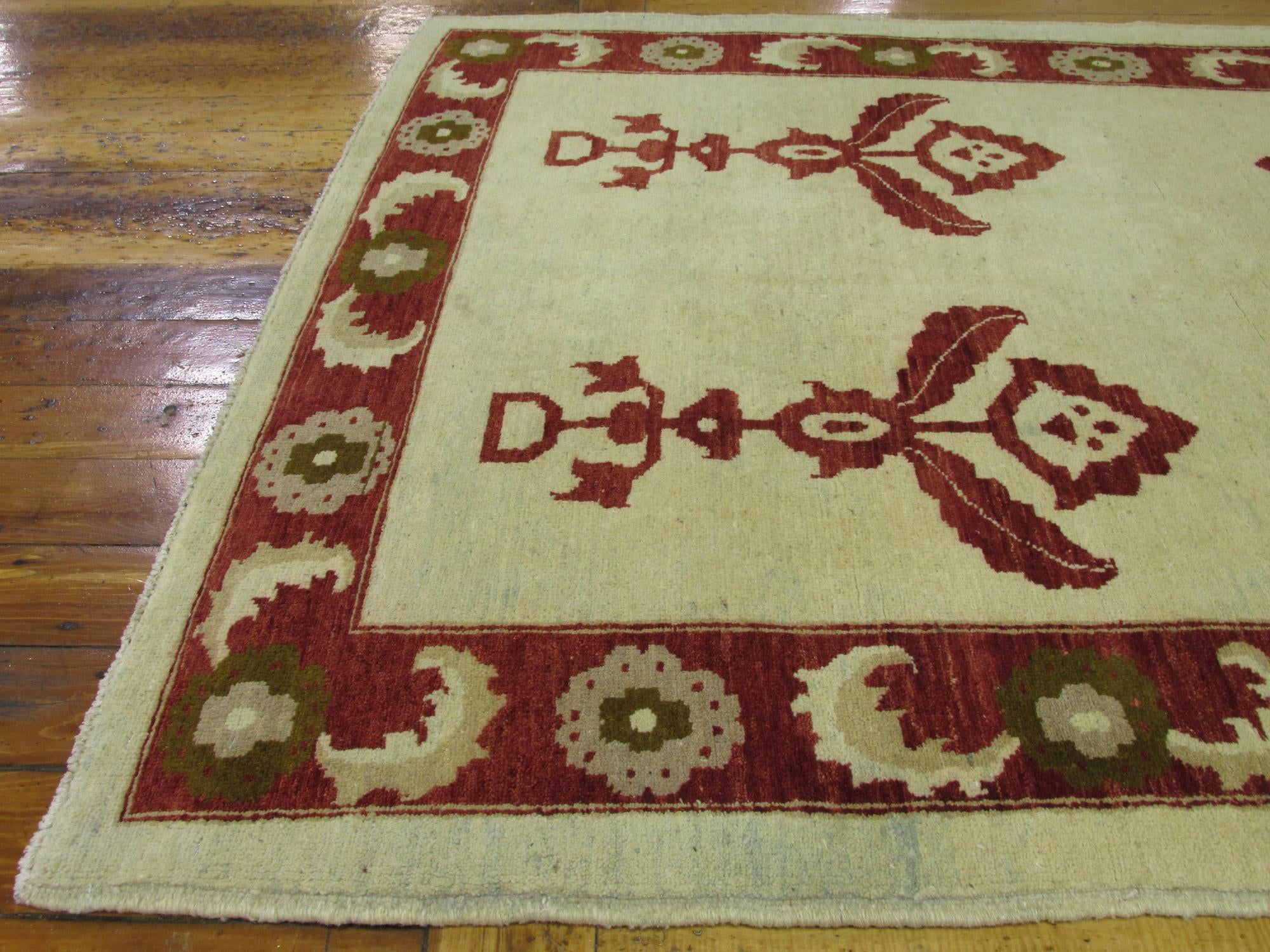3' 10 x 5' 9 Hand Knotted Modern Ziegler Oriental Rug