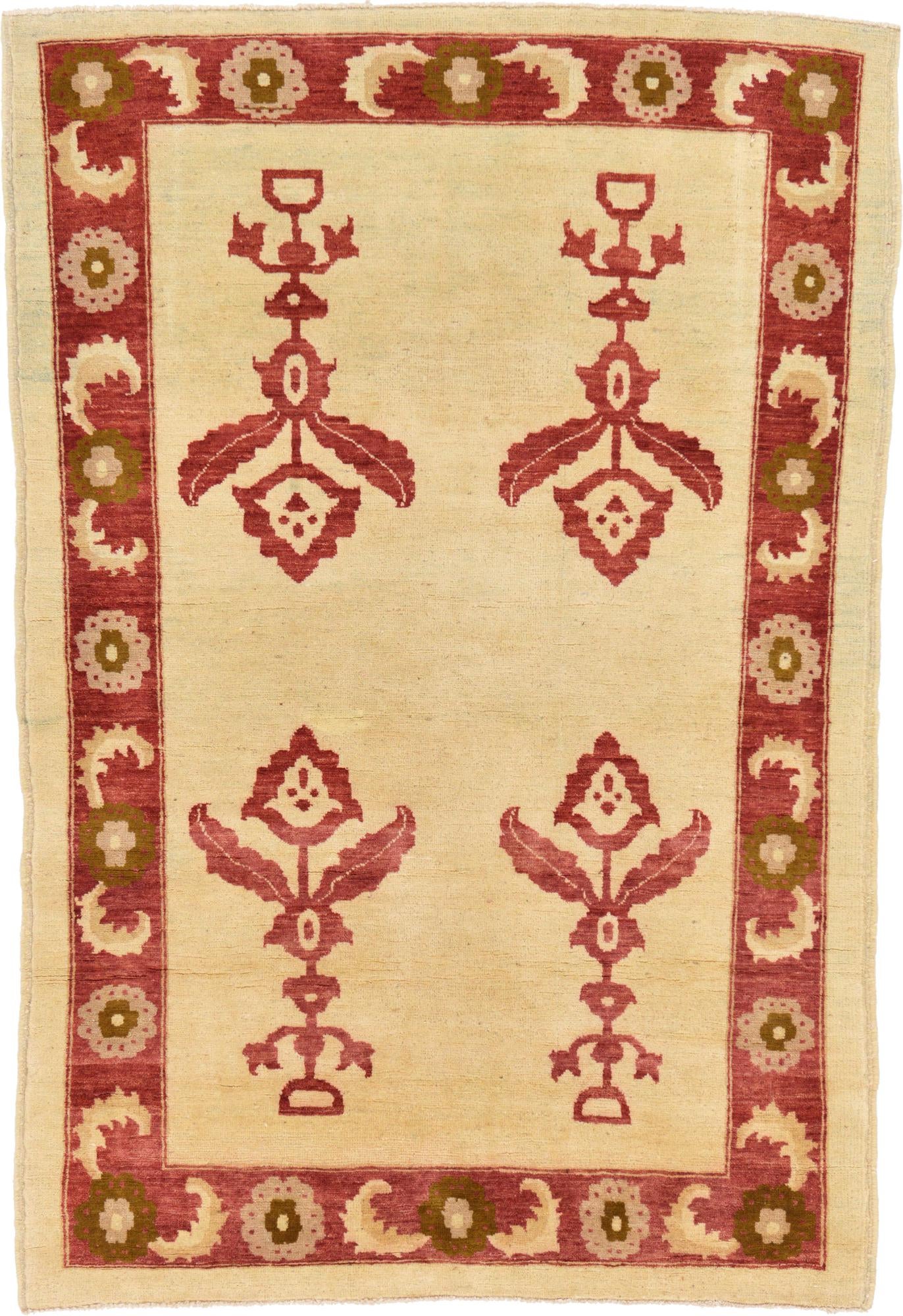 3' 10 x 5' 9 Hand Knotted Modern Ziegler Oriental Rug