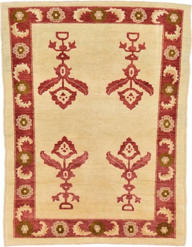 Detail image of 3' 10 x 5' 9 Hand Knotted Modern Ziegler Oriental Rug