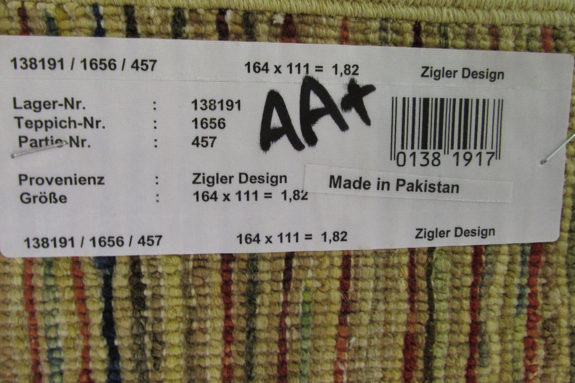 3' 8 x 5' 5 Hand Knotted Modern Ziegler Oriental Rug