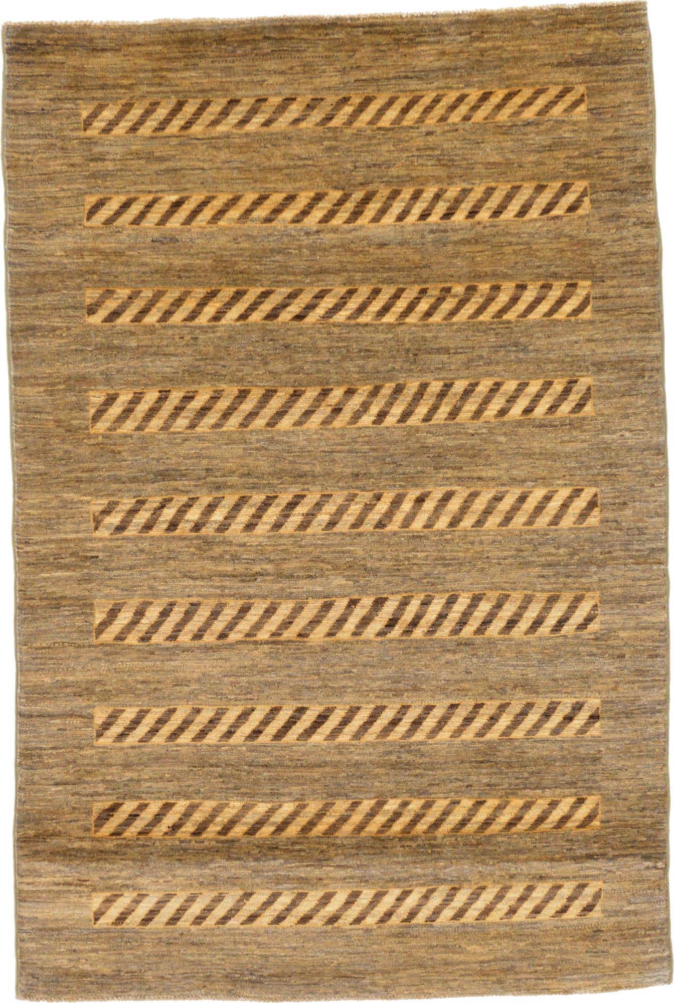 3' 11 x 5' 10 Hand Knotted Modern Ziegler Oriental Rug