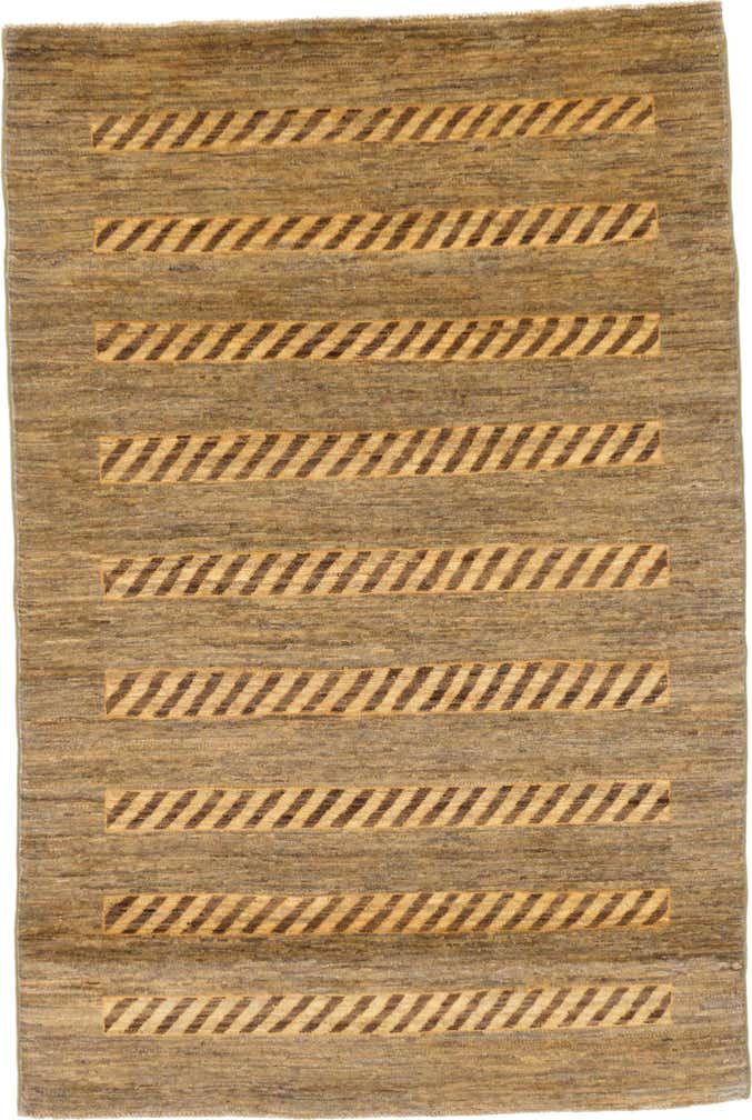 3' 11 x 5' 10 Hand Knotted Modern Ziegler Oriental Rug