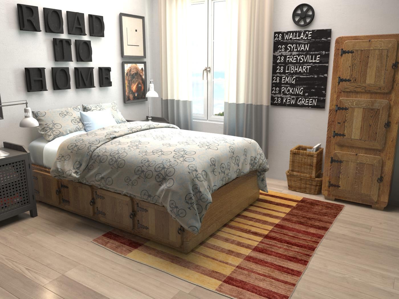 5' x 6' Hand Knotted Modern Ziegler Oriental Rug