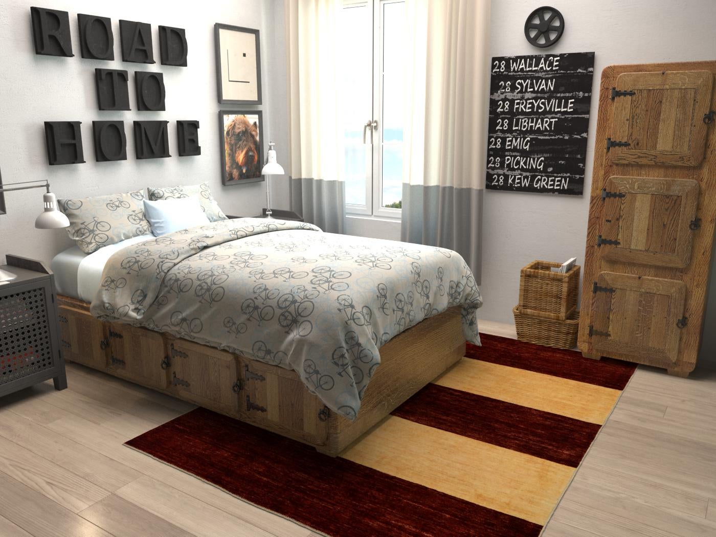 5' 4 x 7' Hand Knotted Modern Ziegler Oriental Rug