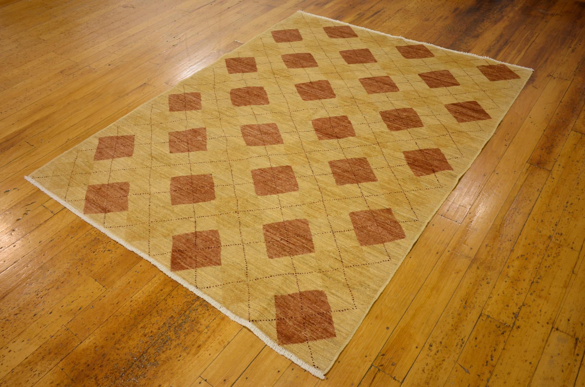 4' 9 x 6' Hand Knotted Modern Ziegler Oriental Rug