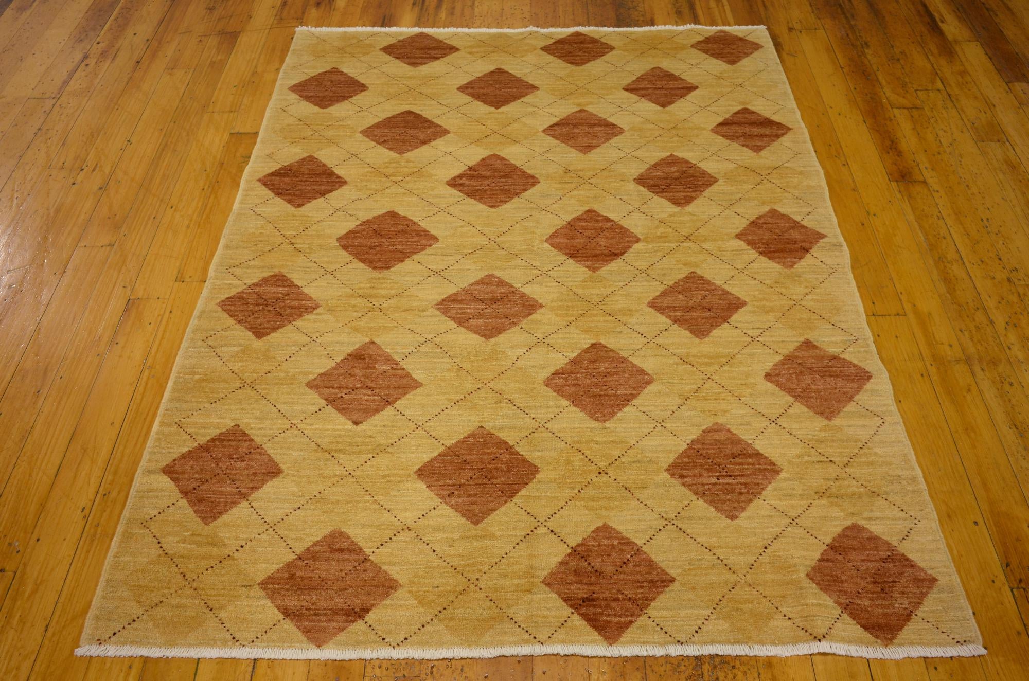 4' 9 x 6' Hand Knotted Modern Ziegler Oriental Rug