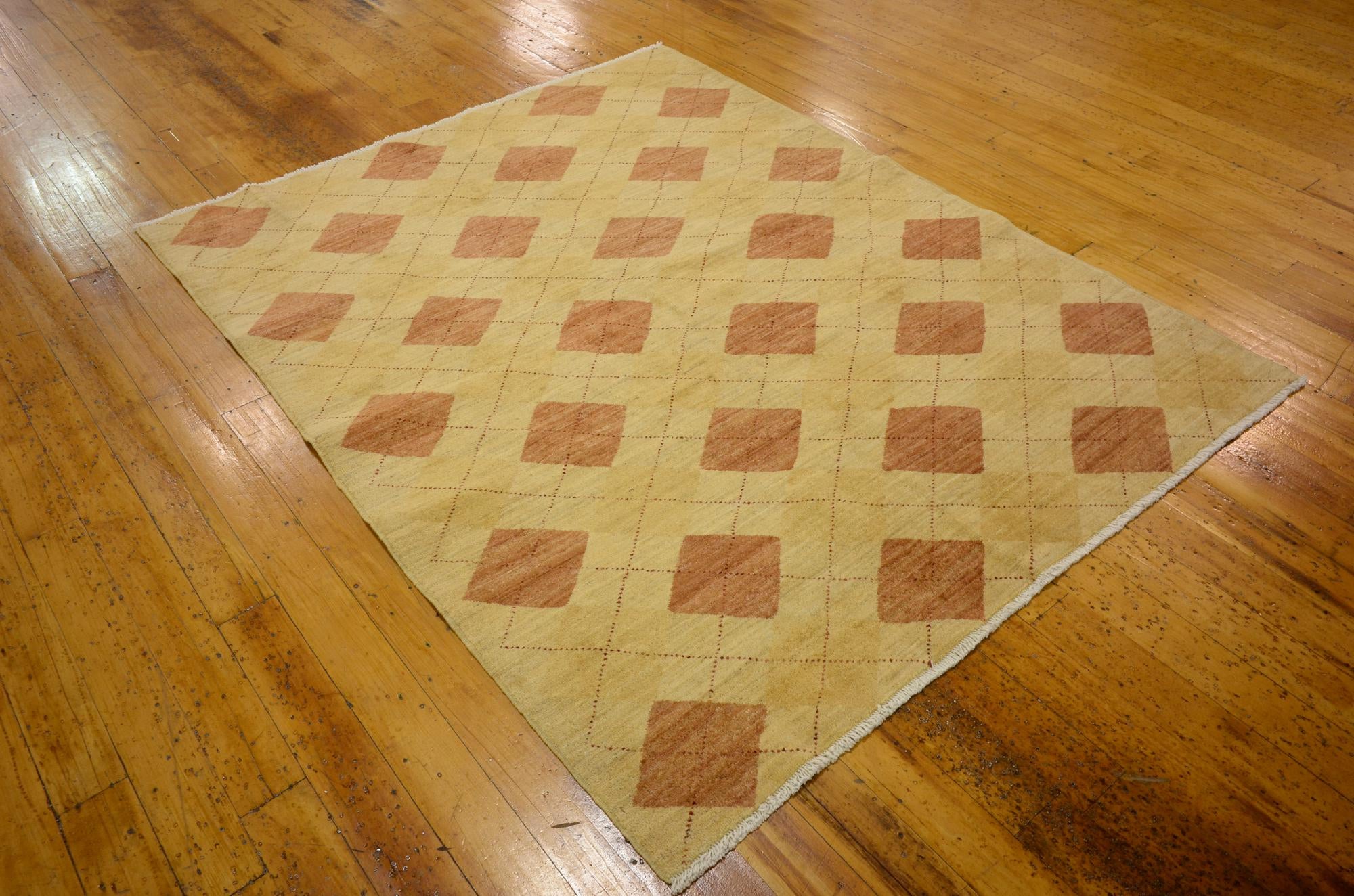 4' 9 x 6' Hand Knotted Modern Ziegler Oriental Rug