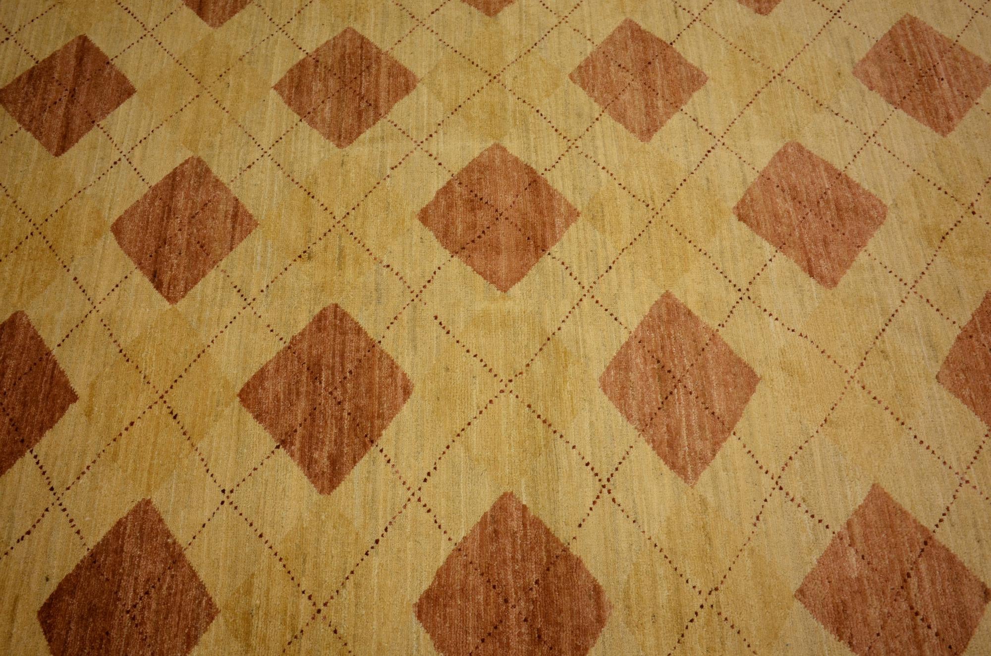 4' 9 x 6' Hand Knotted Modern Ziegler Oriental Rug