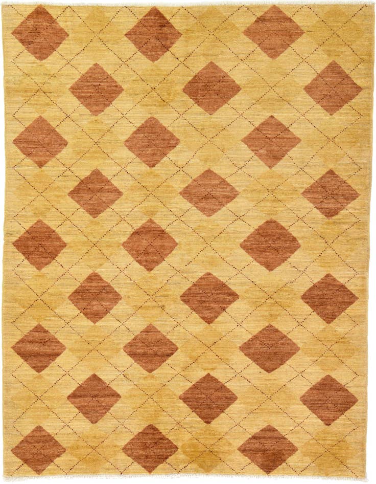 Detail image of 4' 9 x 6' Hand Knotted Modern Ziegler Oriental Rug