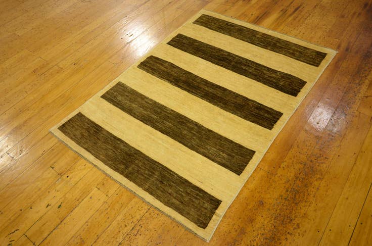 Detail image of 3' 3 x 4' 7 Hand Knotted Modern Ziegler Oriental Rug