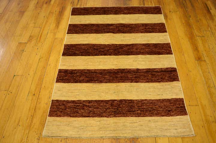 3' 5 x 4' 9 Hand Knotted Modern Ziegler Oriental Rug