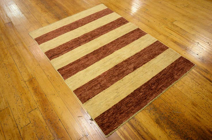 Detail image of 3' 5 x 4' 9 Hand Knotted Modern Ziegler Oriental Rug