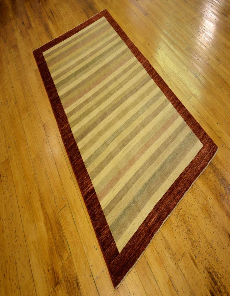 Detail image of 4' 1 x 6' 7 Hand Knotted Modern Ziegler Oriental Rug