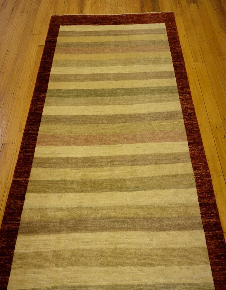 Detail image of 4' 1 x 6' 7 Hand Knotted Modern Ziegler Oriental Rug