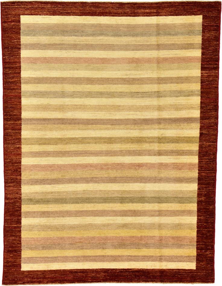 Detail image of 4' 1 x 6' 7 Hand Knotted Modern Ziegler Oriental Rug