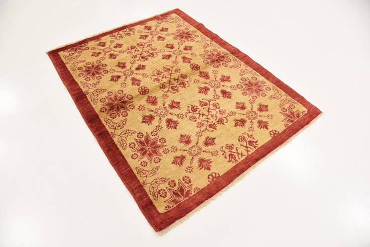 Detail image of 3' 9 x 4' 10 Hand Knotted Modern Ziegler Rug