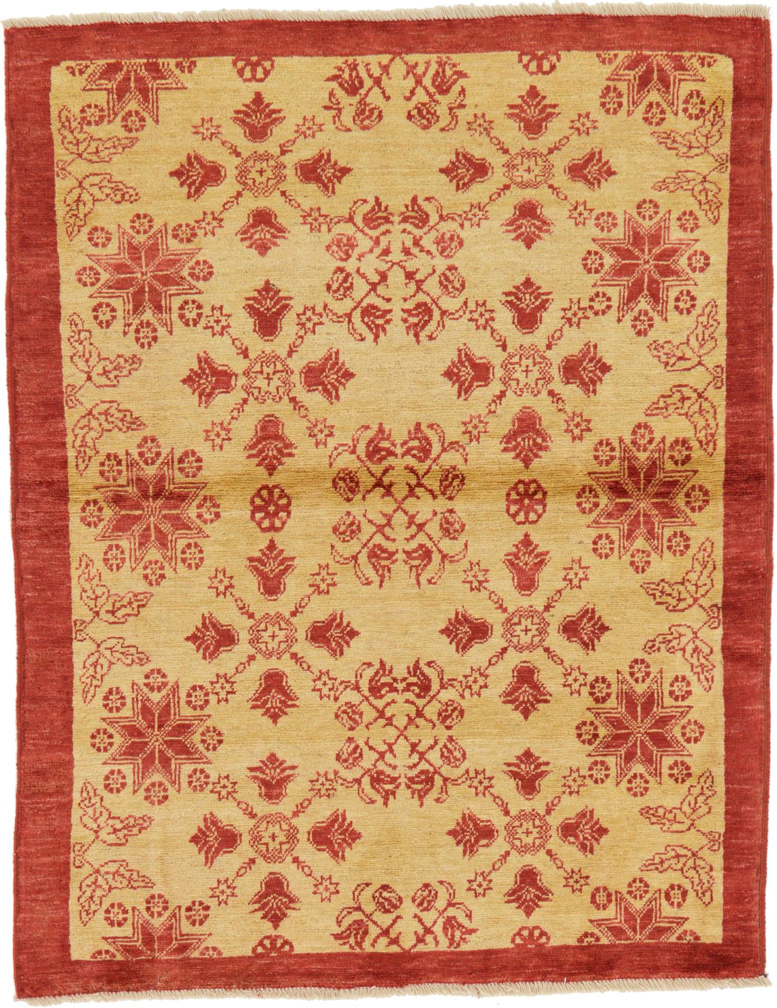 3' 9 x 4' 10 Hand Knotted Modern Ziegler Rug