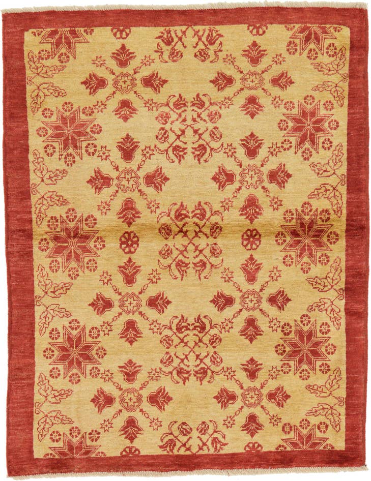 Detail image of 3' 9 x 4' 10 Hand Knotted Modern Ziegler Rug