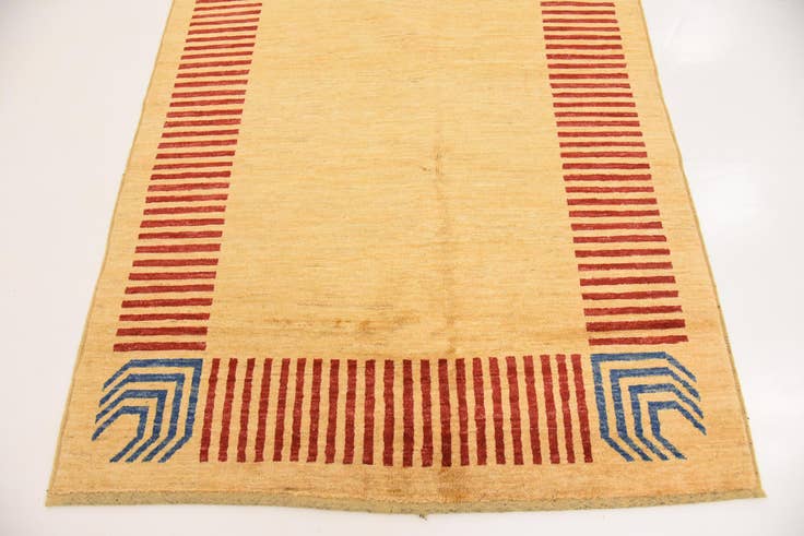 Detail image of 4' 5 x 6' 4 Hand Knotted Modern Ziegler Rug
