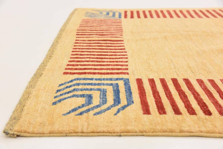 Detail image of 4' 5 x 6' 4 Hand Knotted Modern Ziegler Rug