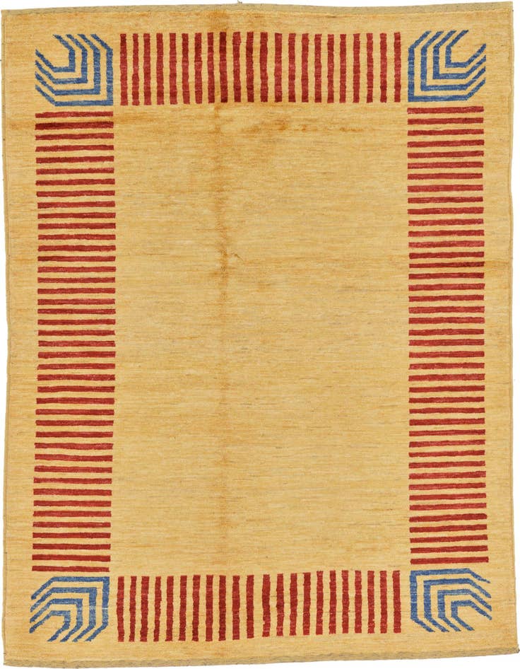 Detail image of 4' 5 x 6' 4 Hand Knotted Modern Ziegler Rug