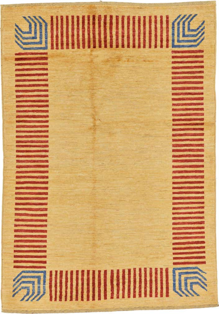 4' 5 x 6' 4 Hand Knotted Modern Ziegler Rug