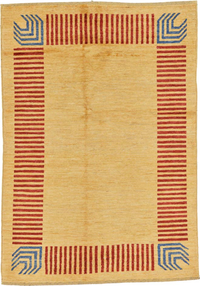 Detail image of 4' 5 x 6' 4 Hand Knotted Modern Ziegler Rug
