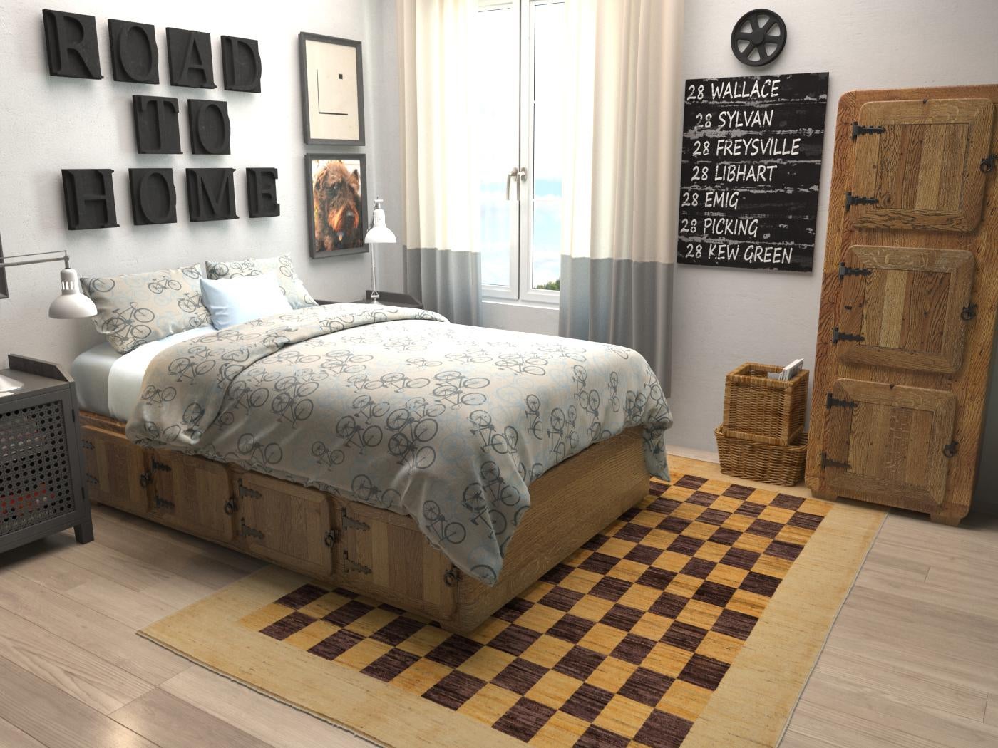 5' 8 x 7' 9 Hand Knotted Modern Ziegler Rug