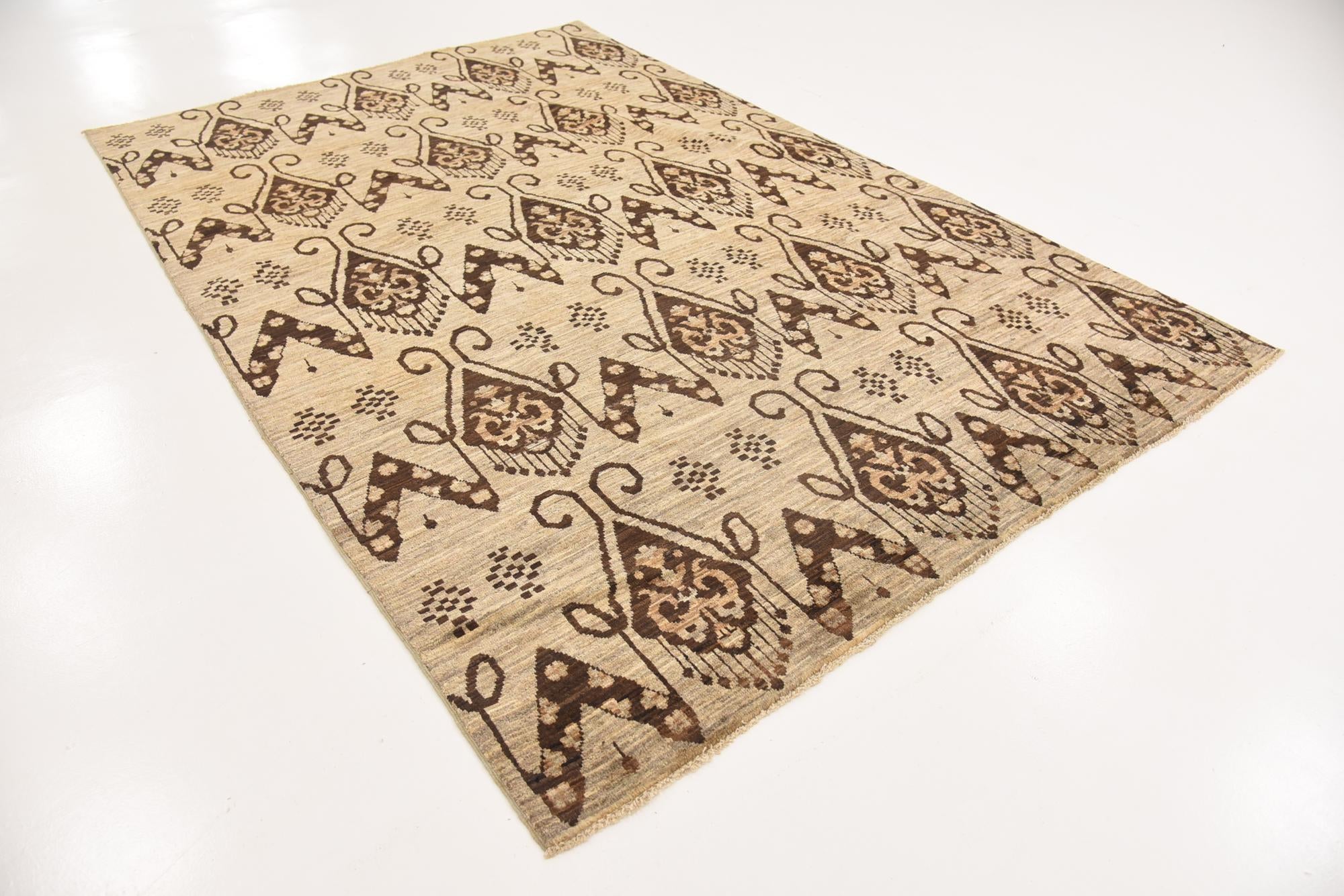 6' x 9' Hand Knotted Modern Ziegler Rug