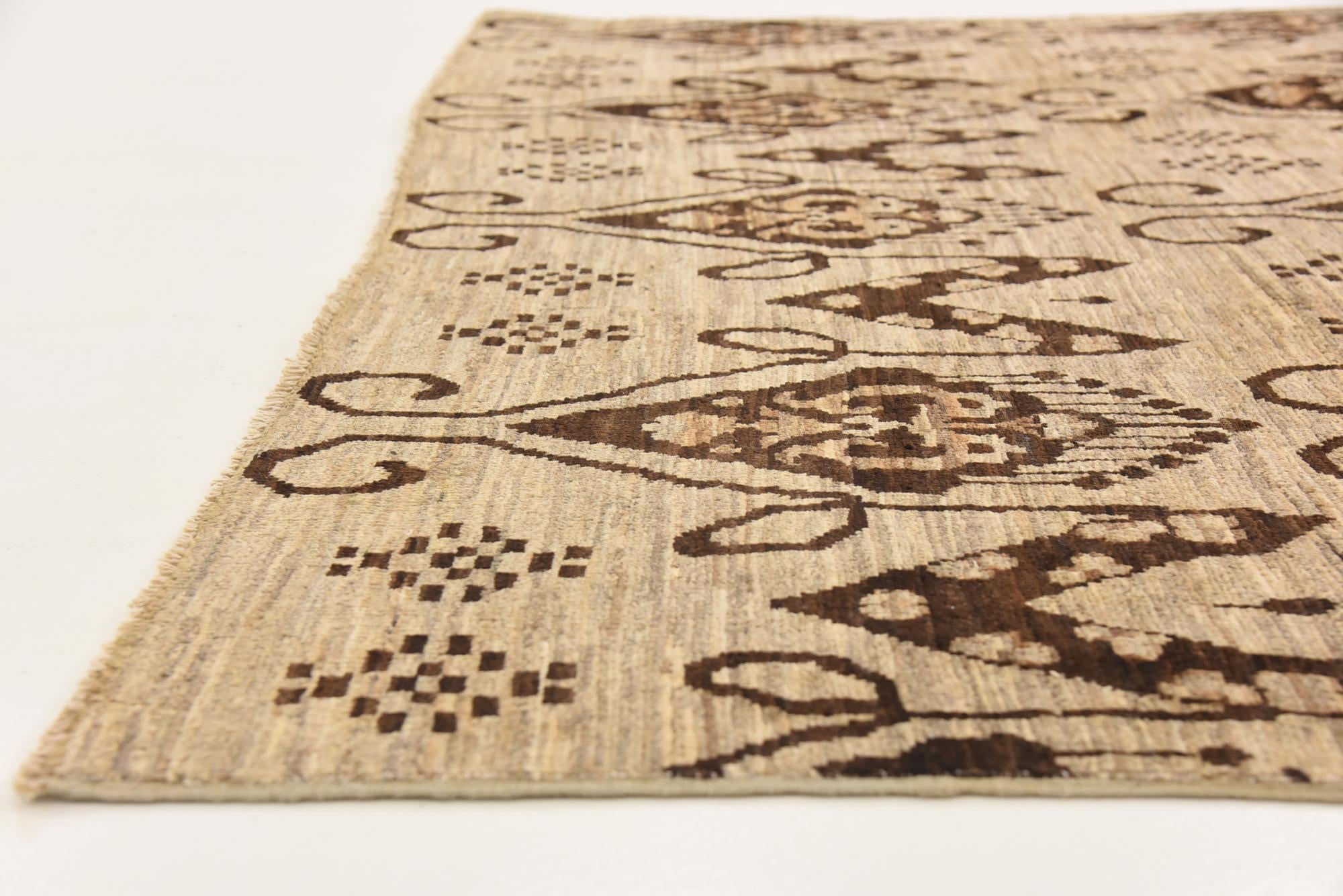 6' x 9' Hand Knotted Modern Ziegler Rug
