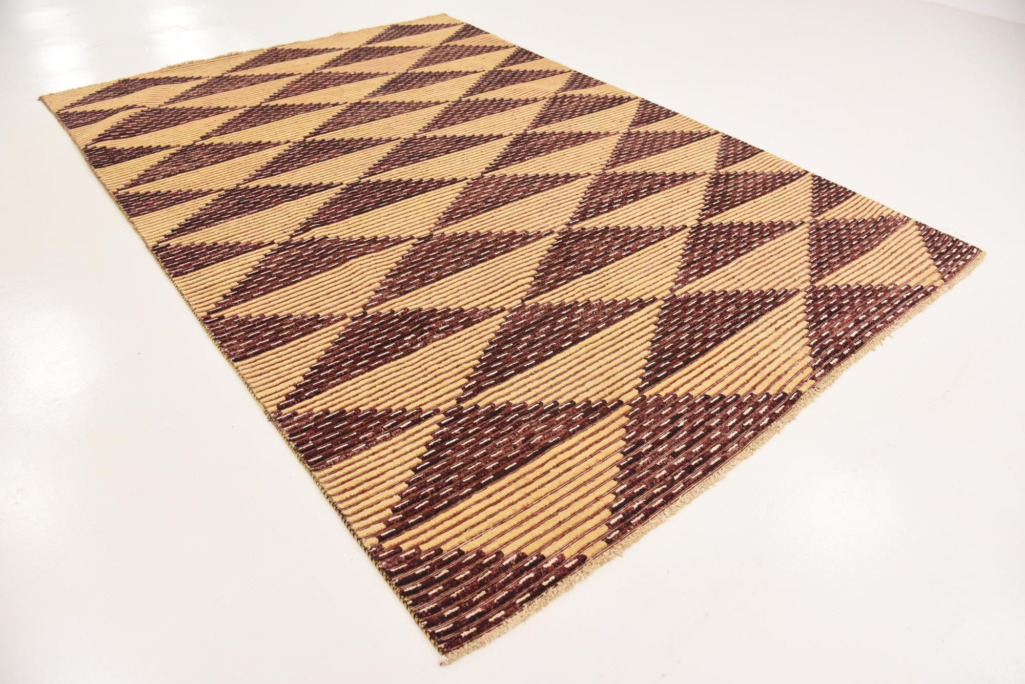 6' 5 x 9' 6 Hand Knotted Modern Ziegler Rug