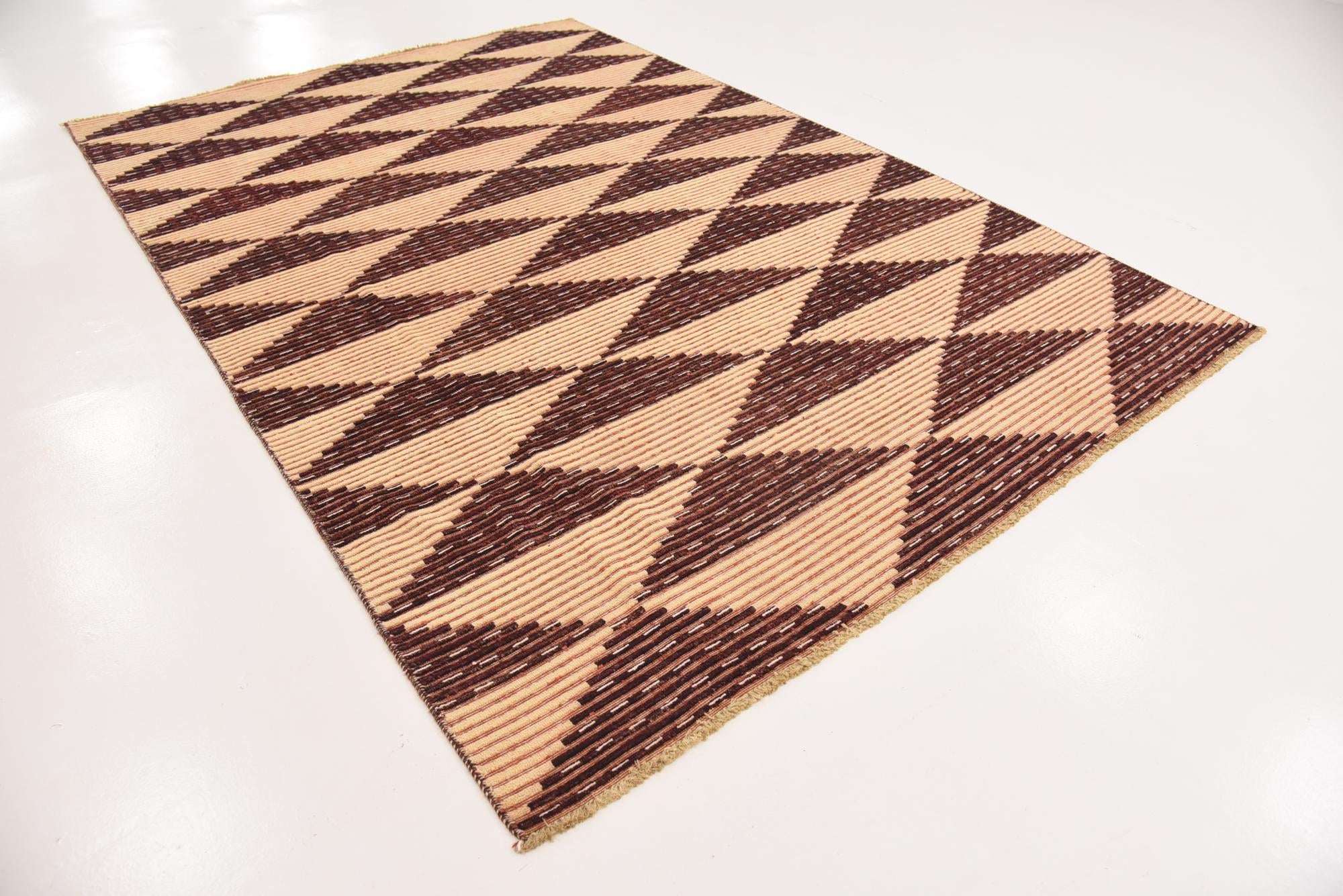 6' 4 x 9' 6 Hand Knotted Modern Ziegler Rug