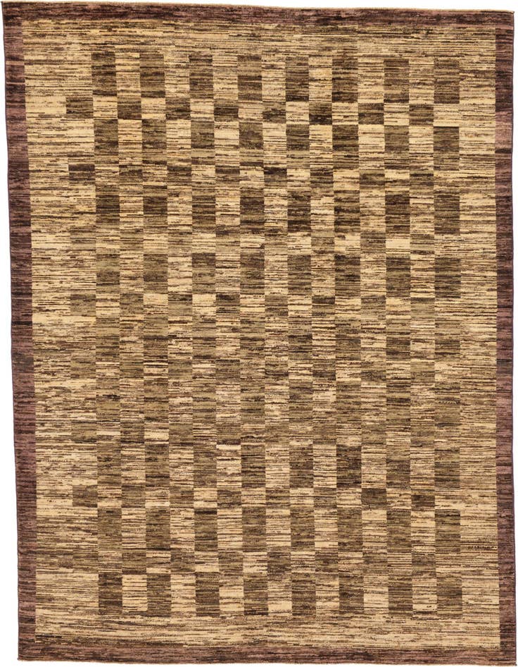 Detail image of 6' 8 x 9' 6 Hand Knotted Modern Ziegler Rug