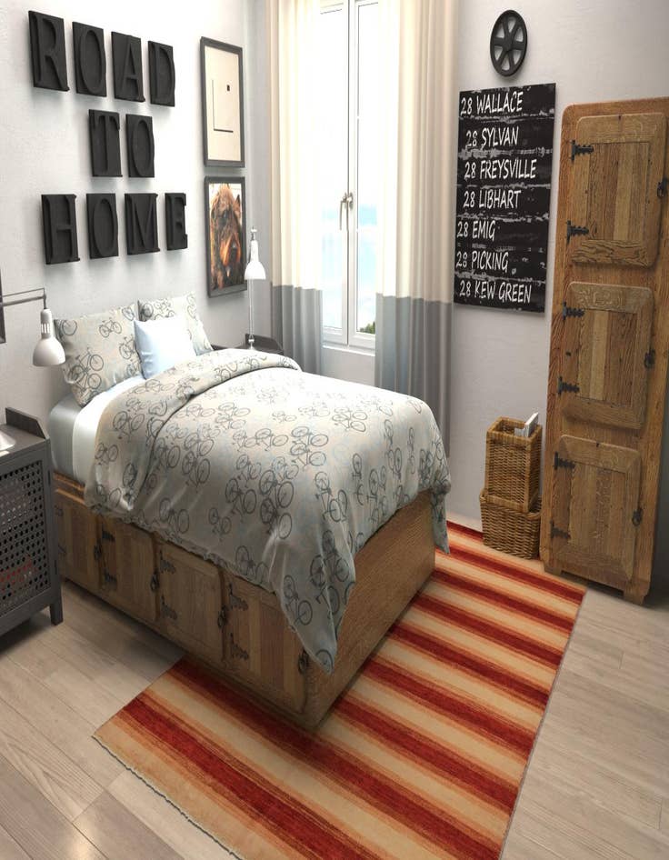 Detail image of 5' 4 x 7' 10  Hand Knotted Modern Ziegler Rug