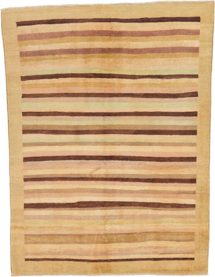 Detail image of 4' 7 x 6' 4 Hand Knotted Modern Ziegler Rug