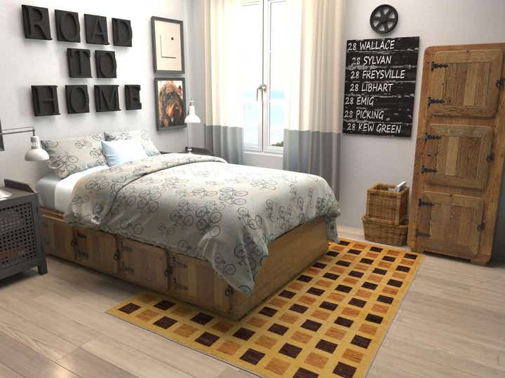5' x 6' 5 Hand Knotted Modern Ziegler Rug