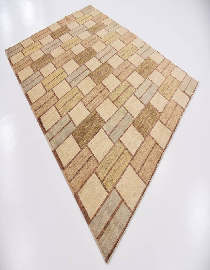 Detail image of 6' 7 x 8' 8  Hand Knotted Modern Ziegler Oriental Rug