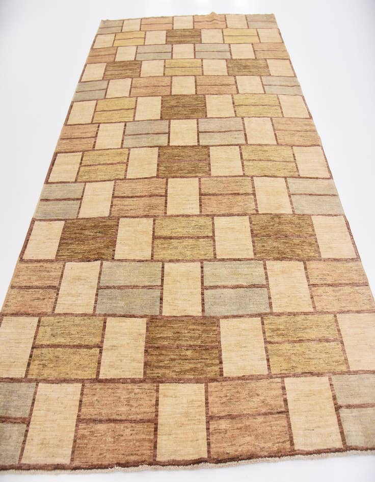 Detail image of 6' 7 x 8' 8  Hand Knotted Modern Ziegler Oriental Rug